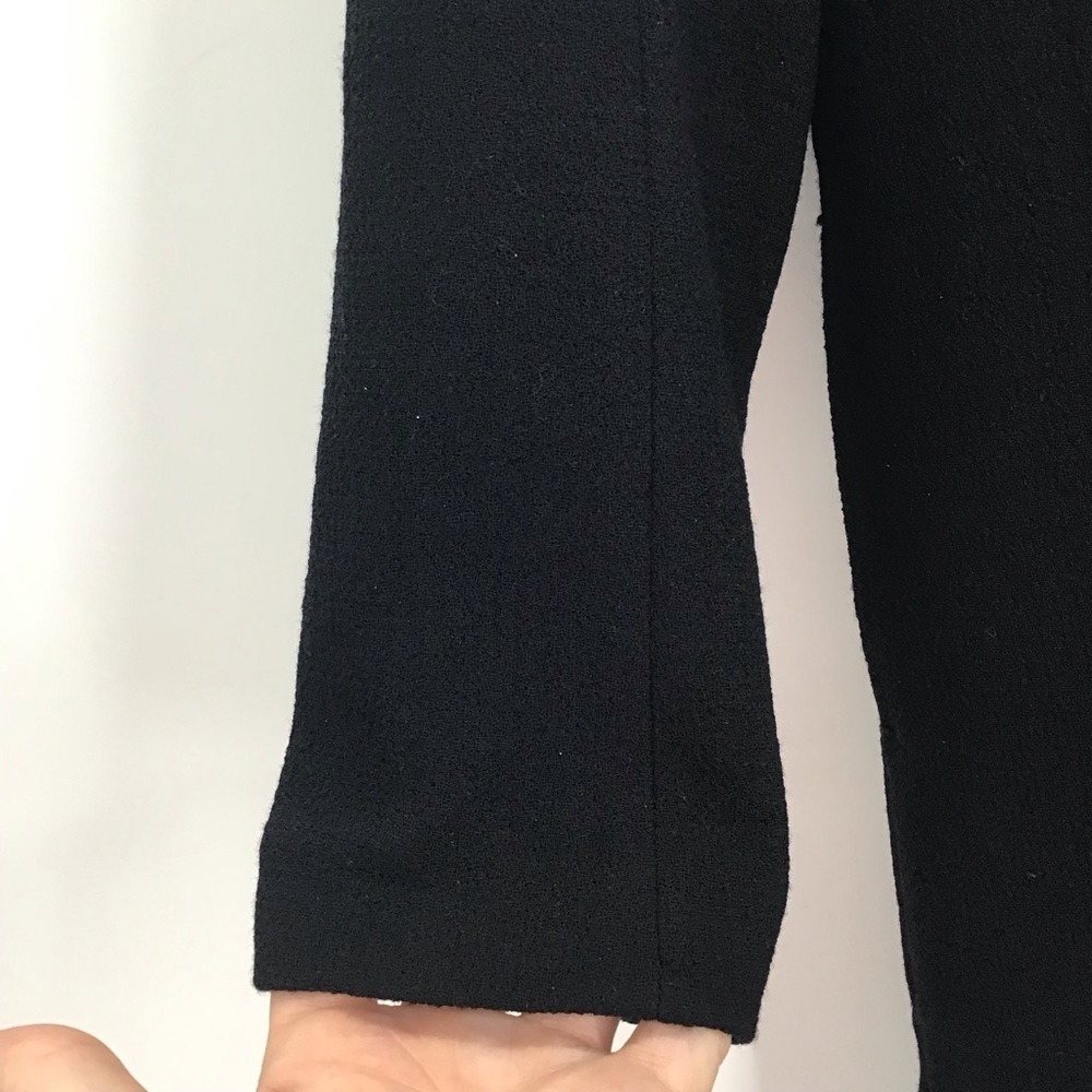 Lafayette 148 New York Matte Open Front Wool Jacket Career Casual Black Size 4 - Picture 6 of 8